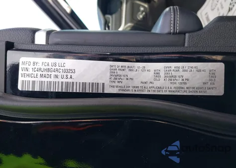 2024 Jeep Grand Cherokee Limited 4X4 z USA, uszkodzony, nr VIN 1C4RJHBG4RC103253